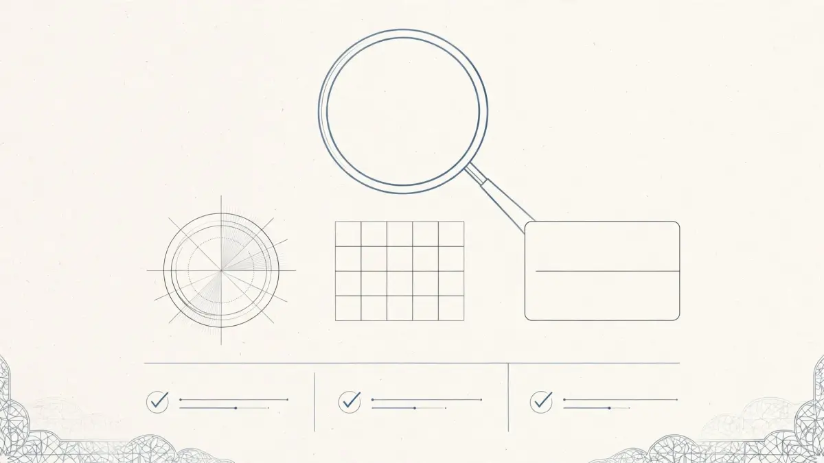 Editorial visual representing evaluate spiritual content online