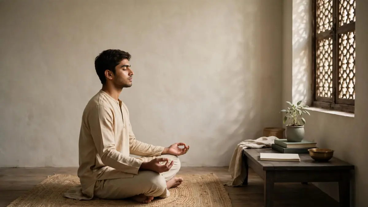 Editorial visual representing mindfulness for students