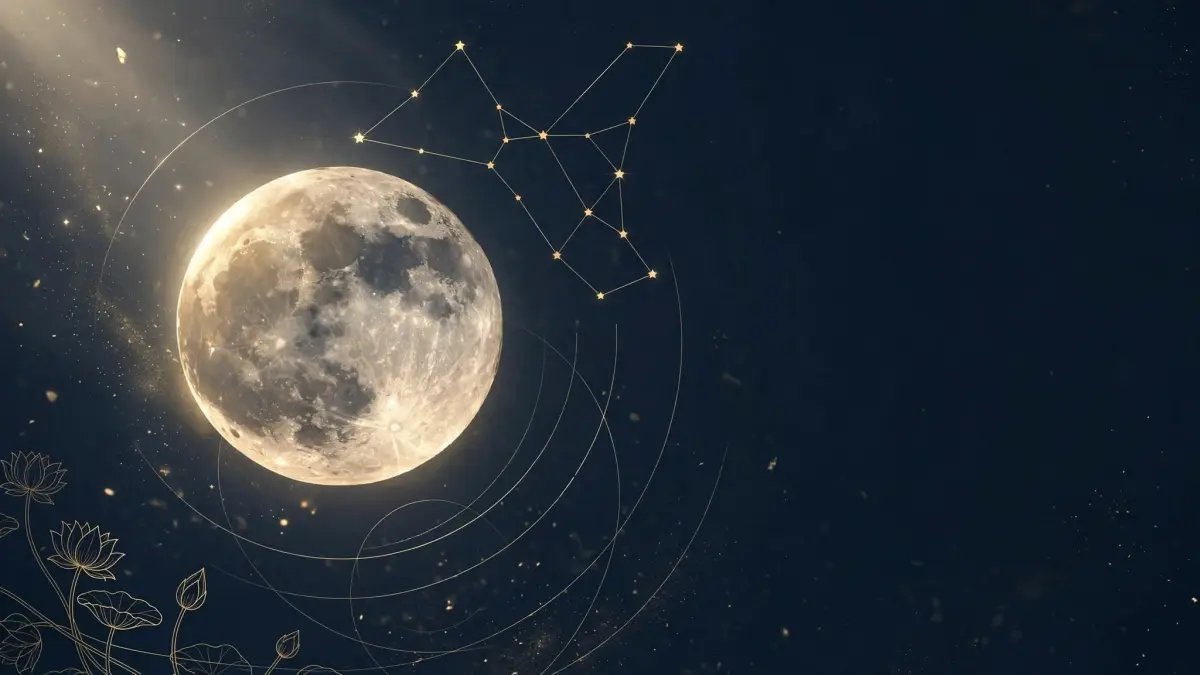 Editorial visual representing Moon in Capricorn 23 September 2026