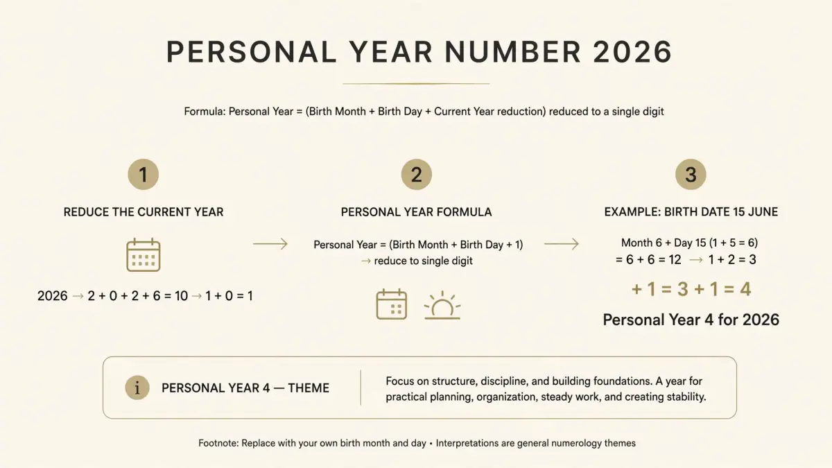 Explainer diagram for Personal Year Number 2026