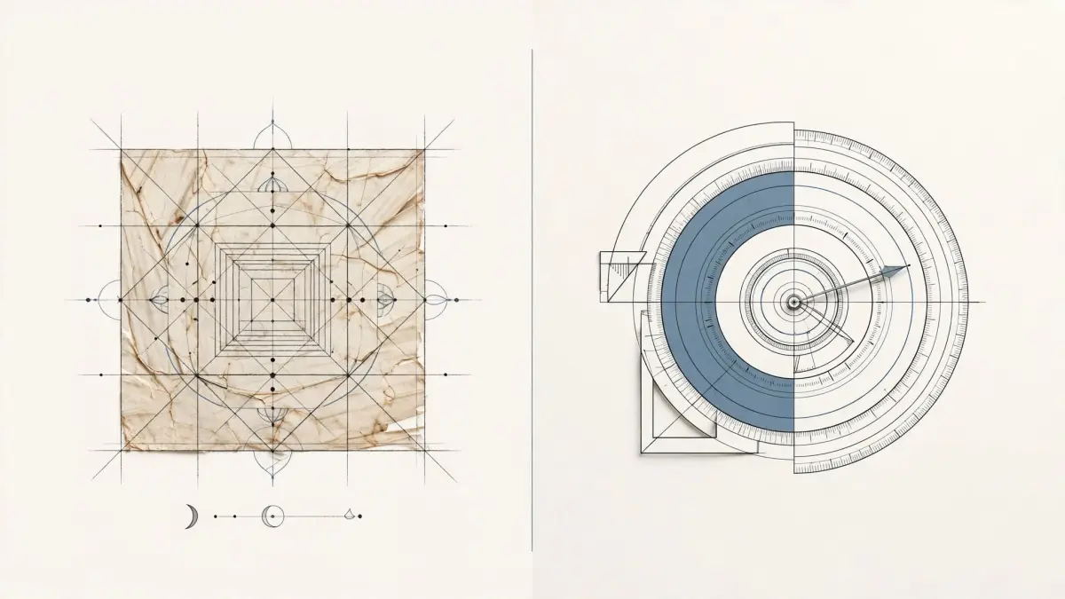 Editorial visual representing Vedic vs Western astrology